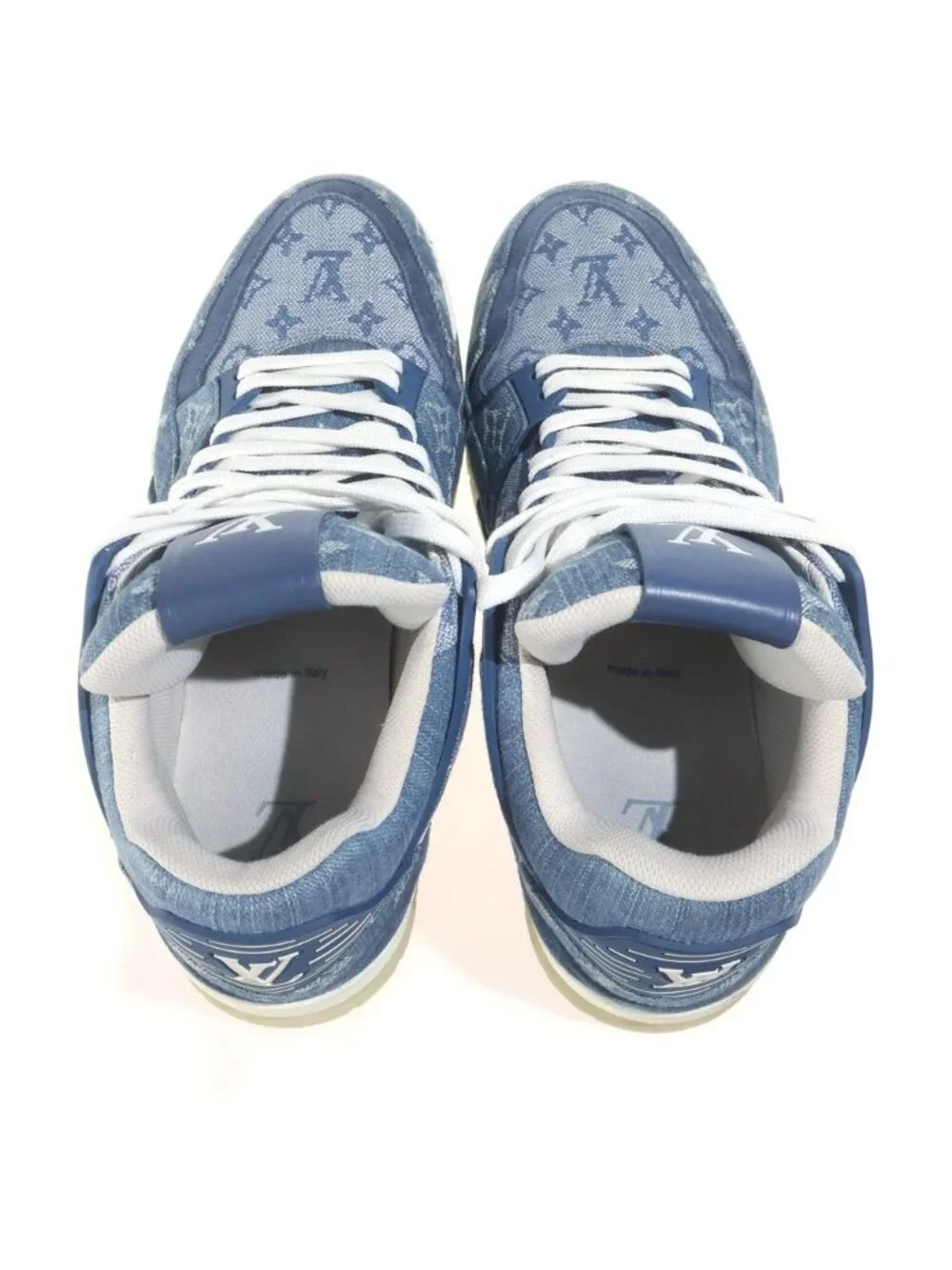 Louis Vuitton Monogram Denim LV Trainer Blue Sneaker